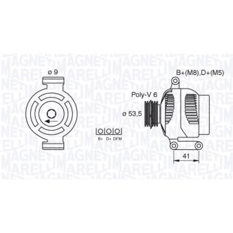 Alternateur MAGNETI MARELLI OEM 93183381