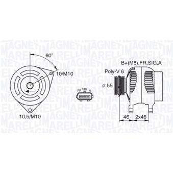 Alternateur MAGNETI MARELLI OEM 1464756 Alternateur MAGNETI MARELLI OEM 1464756