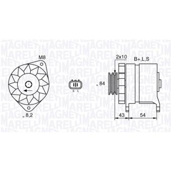 Alternateur MAGNETI MARELLI OEM 3730042542 Alternateur MAGNETI MARELLI OEM 3730042542