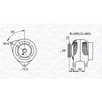 Alternateur MAGNETI MARELLI OEM 1516488R