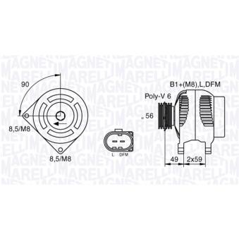 Alternateur MAGNETI MARELLI OEM 038903023L