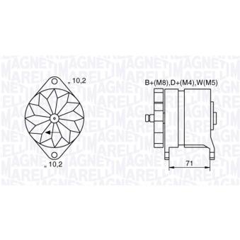 Alternateur MAGNETI MARELLI OEM 98424453