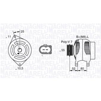 Alternateur MAGNETI MARELLI OEM 504009978
