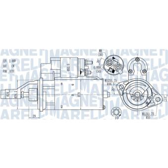 Démarreur MAGNETI MARELLI 063721114010 pour AUDI A8 2.5 TDI quattro - 180cv