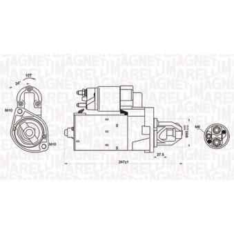 Démarreur MAGNETI MARELLI 063721249010 pour LAND ROVER RANGE ROVER E 280 4-matic - 204cv