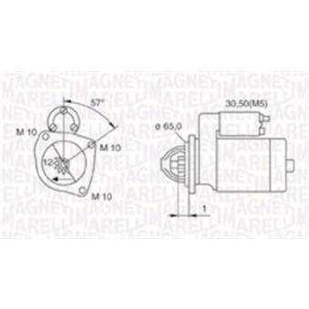 Démarreur MAGNETI MARELLI 063721252010 pour RENAULT SCENIC 1.9 DCI RX4 - 102cv