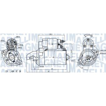 Démarreur MAGNETI MARELLI OEM 12417505979 Démarreur MAGNETI MARELLI OEM 12417505979