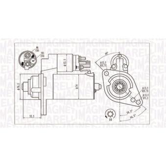 Démarreur MAGNETI MARELLI 063721293010 pour SKODA FABIA 1.9 TDI - 105cv