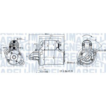 Démarreur MAGNETI MARELLI 063721311010 pour MAZDA DEMIO 1.3 - 83cv