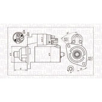 Démarreur MAGNETI MARELLI 063721323010 pour RENAULT LATITUDE 2.0 TDI - 140cv