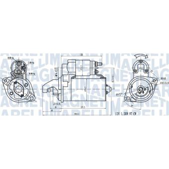 Démarreur MAGNETI MARELLI 063721413010 pour BMW Série 3 320 si - 173cv