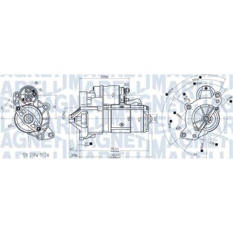 Démarreur MAGNETI MARELLI 063721416010 pour FIAT ULYSSE 2.2 JTD - 163cv