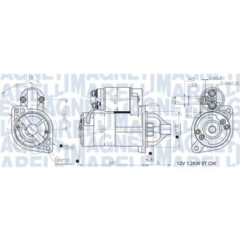 Démarreur MAGNETI MARELLI 063721433010 pour HYUNDAI I30 2.0 - 143cv