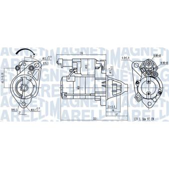 Démarreur MAGNETI MARELLI 063721458010 pour HONDA CIVIC 1.8 - 140cv