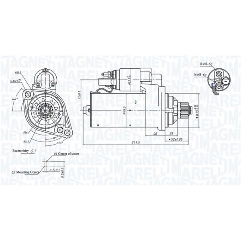 Démarreur MAGNETI MARELLI 063721505010 - Visuel 1