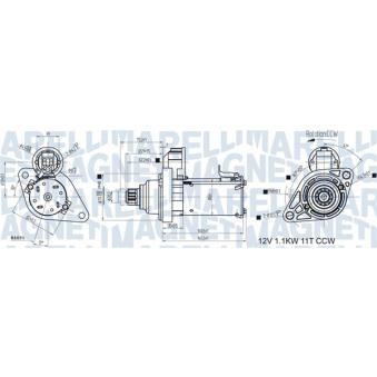 Démarreur MAGNETI MARELLI 063721533010 pour LEXUS ES 1.2 TSI - 110cv