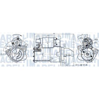Démarreur MAGNETI MARELLI 063721543010 pour SAAB 93 2.0 T - 163cv