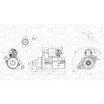 Démarreur MAGNETI MARELLI 063725634010 pour TOYOTA COROLLA 1.6 TDI - 105ch