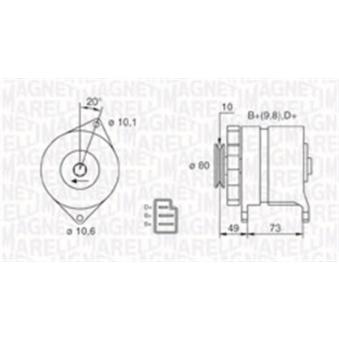 Alternateur MAGNETI MARELLI OEM 4474729