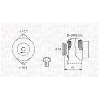 Alternateur MAGNETI MARELLI OEM 2706087202000 Alternateur MAGNETI MARELLI OEM 2706087202000