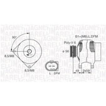 Alternateur MAGNETI MARELLI OEM 06A903026 Alternateur MAGNETI MARELLI OEM 06A903026