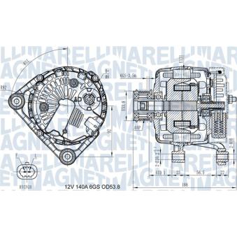 Alternateur MAGNETI MARELLI OEM 13500329