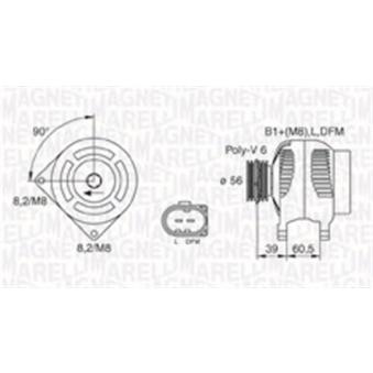 Alternateur MAGNETI MARELLI OEM 038903024A Alternateur MAGNETI MARELLI OEM 038903024A
