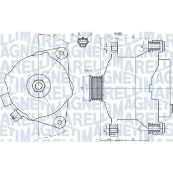 Alternateur MAGNETI MARELLI OEM 98AB10300DC
