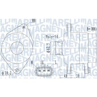 Alternateur MAGNETI MARELLI OEM 2706023070