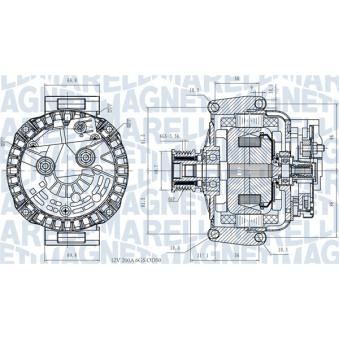 Alternateur MAGNETI MARELLI OEM A0131541102