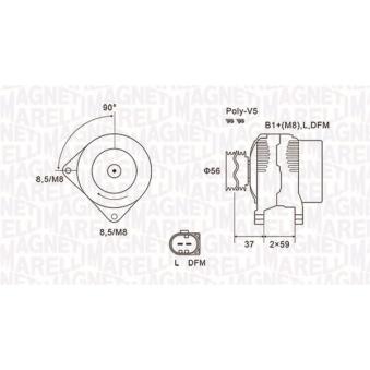 Alternateur MAGNETI MARELLI OEM 028903031