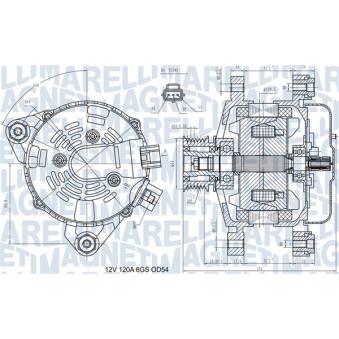 Alternateur MAGNETI MARELLI OEM 4M5T10300AB