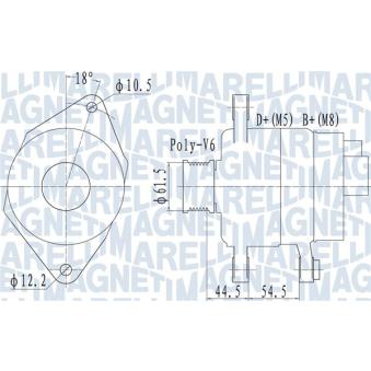 Alternateur MAGNETI MARELLI OEM 46774430