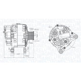 Alternateur MAGNETI MARELLI 063731562010 pour DACIA DUSTER 1.6 SCe 115 - 115cv