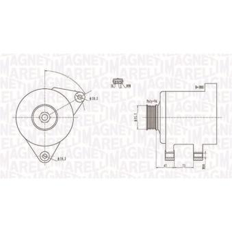 Alternateur MAGNETI MARELLI OEM 12311435425