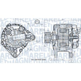 Alternateur MAGNETI MARELLI OEM 231005770R