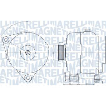 Alternateur MAGNETI MARELLI 063731658010 pour OPEL COMBO 1.4 16V - 90cv