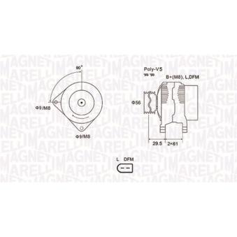 Alternateur MAGNETI MARELLI OEM 028903029Q