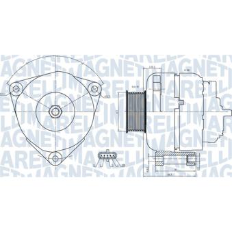 Alternateur MAGNETI MARELLI OEM A0121546702 Alternateur MAGNETI MARELLI OEM A0121546702