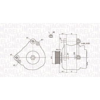 Alternateur MAGNETI MARELLI OEM 06F903023B