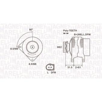 Alternateur MAGNETI MARELLI [063731820010]
