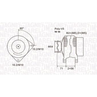 Alternateur MAGNETI MARELLI OEM 24447429
