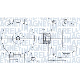 Alternateur MAGNETI MARELLI 063731840010 pour MERCEDES-BENZ VITO 111 CDI 2.2 - 116cv