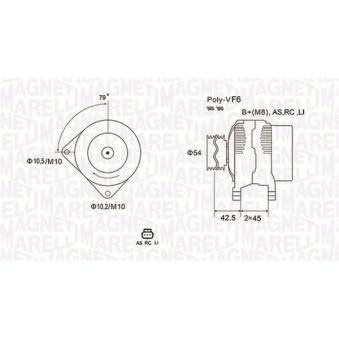 Alternateur MAGNETI MARELLI OEM 1477737 Alternateur MAGNETI MARELLI OEM 1477737