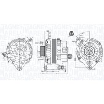 Alternateur MAGNETI MARELLI 063731898010 pour KIA CLARUS 1.4 - 84cv