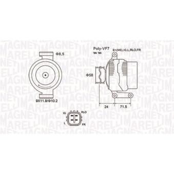Alternateur MAGNETI MARELLI OEM 270600R070