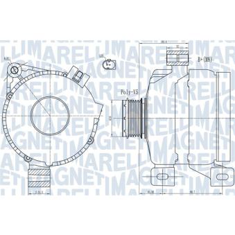 Alternateur MAGNETI MARELLI OEM 6G9N10300HD
