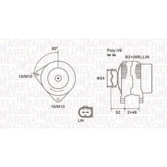 Alternateur MAGNETI MARELLI OEM Y40618300