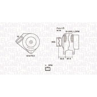 Alternateur MAGNETI MARELLI OEM 2310000QAT Alternateur MAGNETI MARELLI OEM 2310000QAT