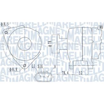 Alternateur MAGNETI MARELLI OEM 1496231